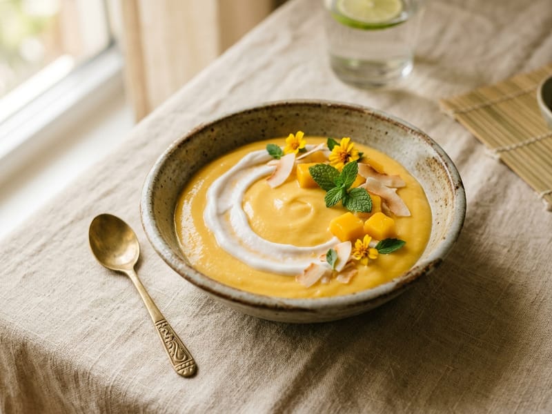 Creamy Mango Coconut Mousse