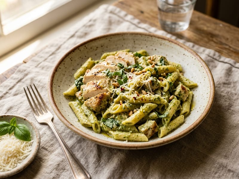 Creamy Pesto Chicken Penne