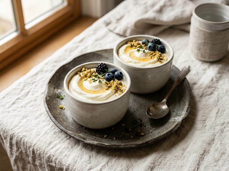 Creamy Whipped Ricotta Pots