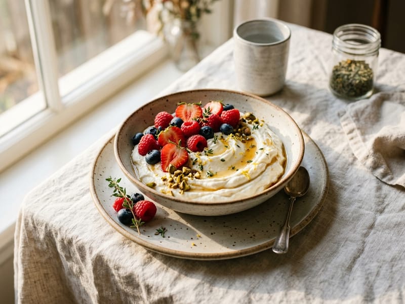 Creamy Whipped Ricotta With Berries