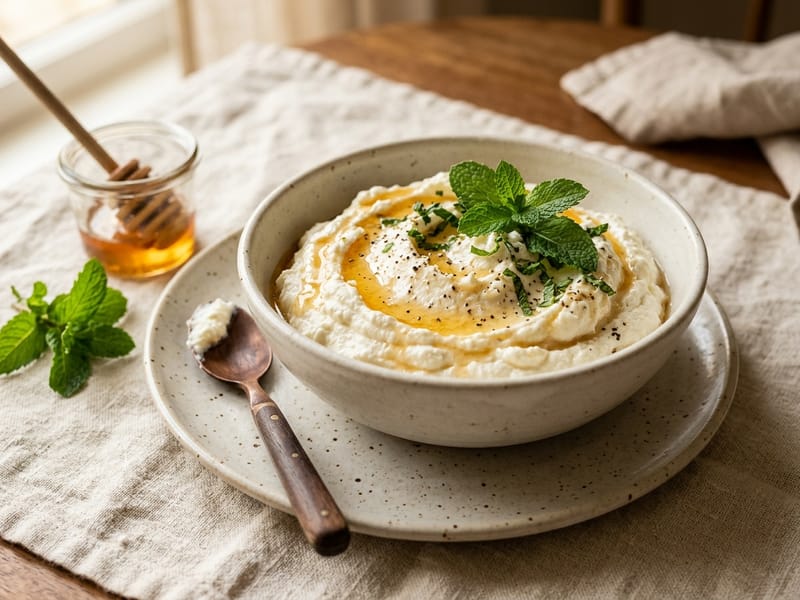Creamy Whipped Ricotta With Honey