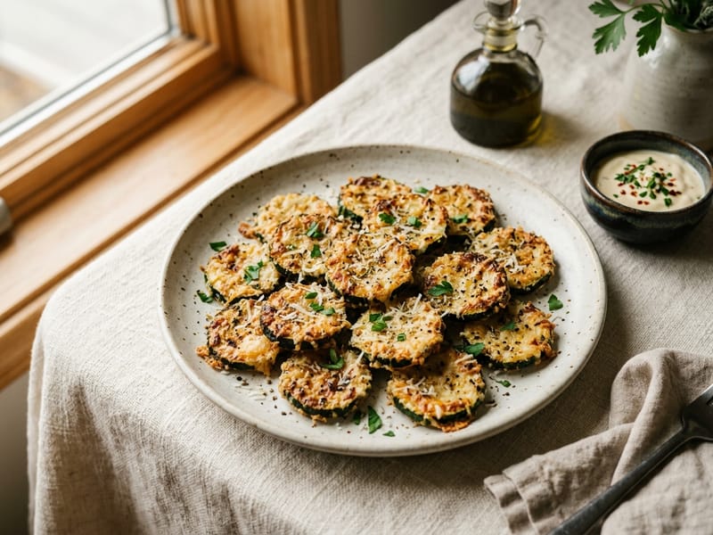 Crispy Parmesan Zucchini Rounds