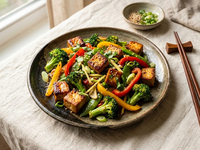 Crispy Tofu and Vegetable Stir Fry