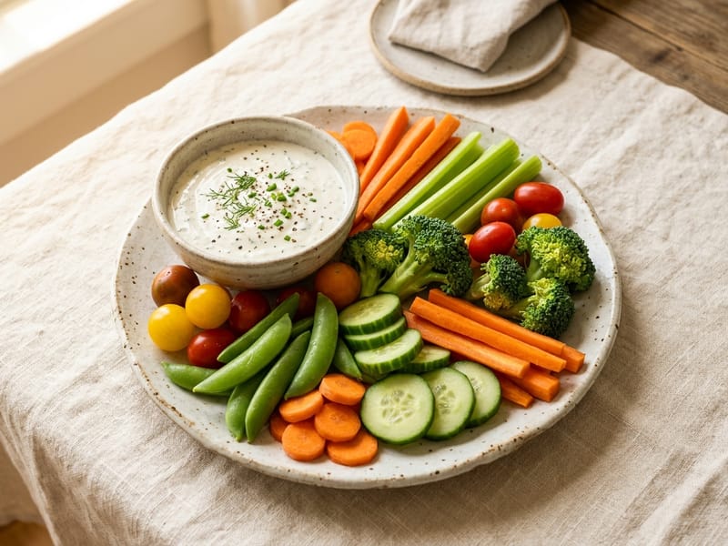 Crunchy Veggie & Ranch Plate