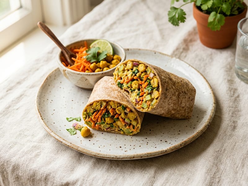 Curried Chickpea Salad Wrap