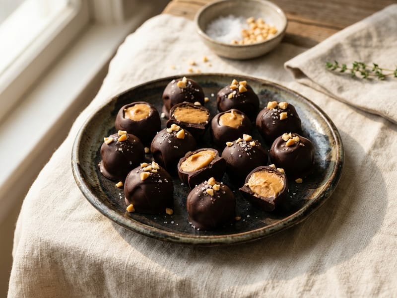 Dark Chocolate Peanut Butter Bites