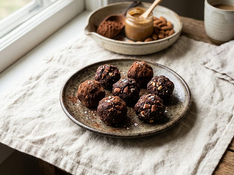 Dark Chocolate Protein Bites