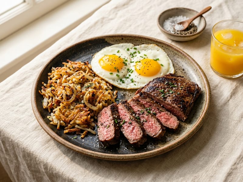 Double Protein Steak And Egg Power Breakfast