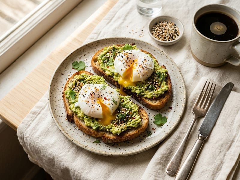 Everything Bagel And Avocado Egg Toast