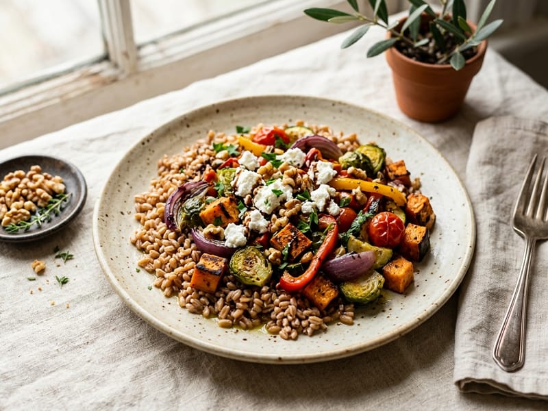 Farro & Roasted Veggie Bowl