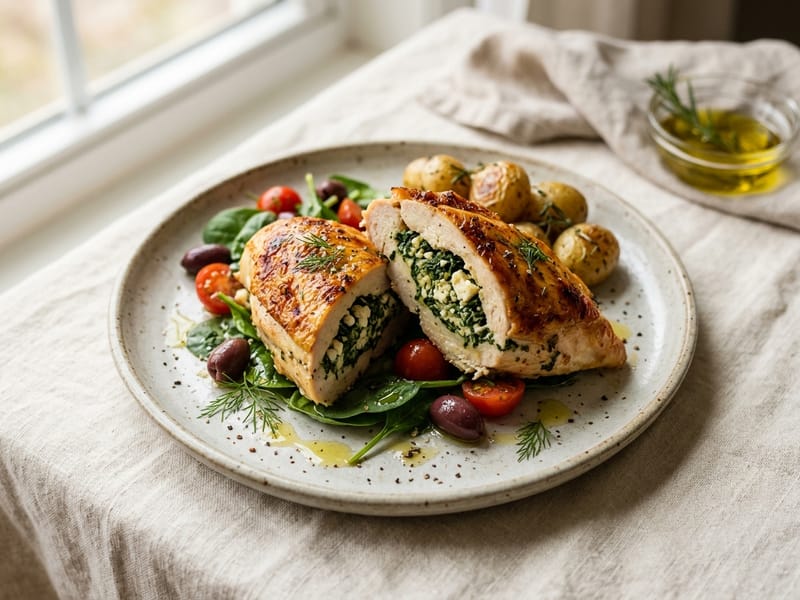 Feta And Spinach Stuffed Chicken