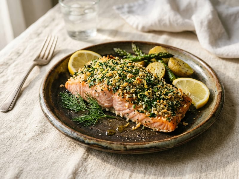 French Herb Crusted Salmon