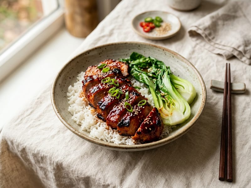Gochujang Glazed Pork Tenderloin Bowls