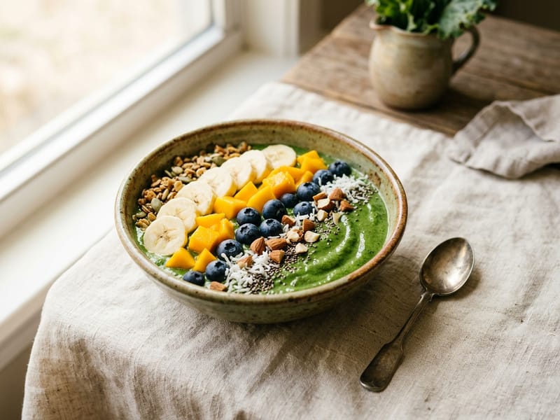 Green Power Spinach Smoothie Bowl