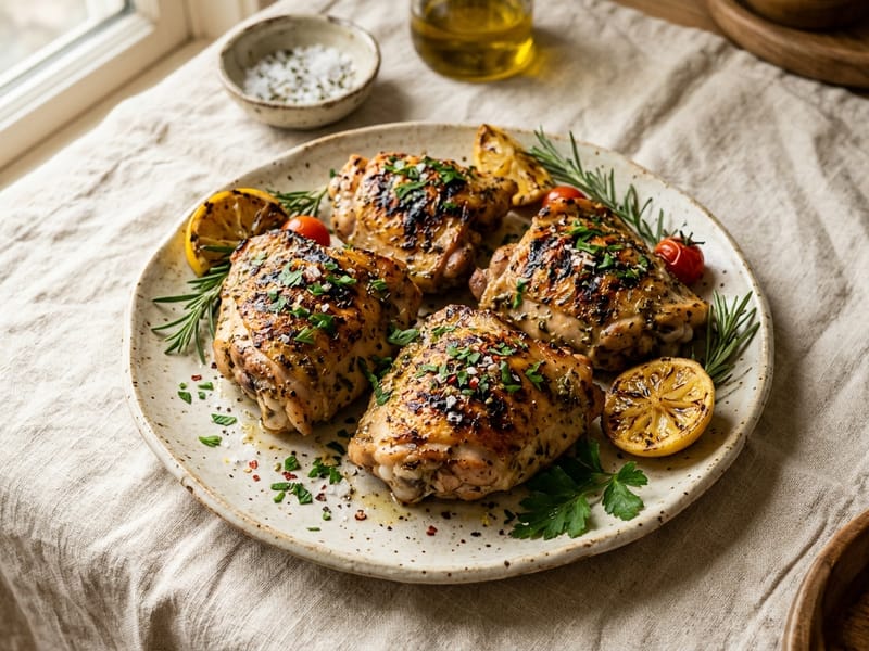 Grilled Mediterranean Chicken Thighs