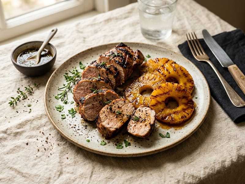 Grilled Pork Tenderloin With Pineapple