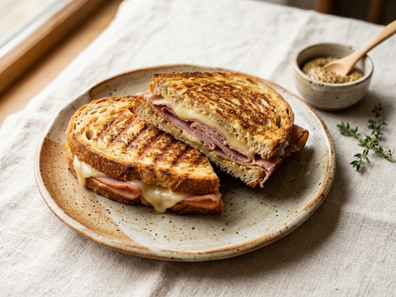 Ham And Swiss Pressed Sandwich