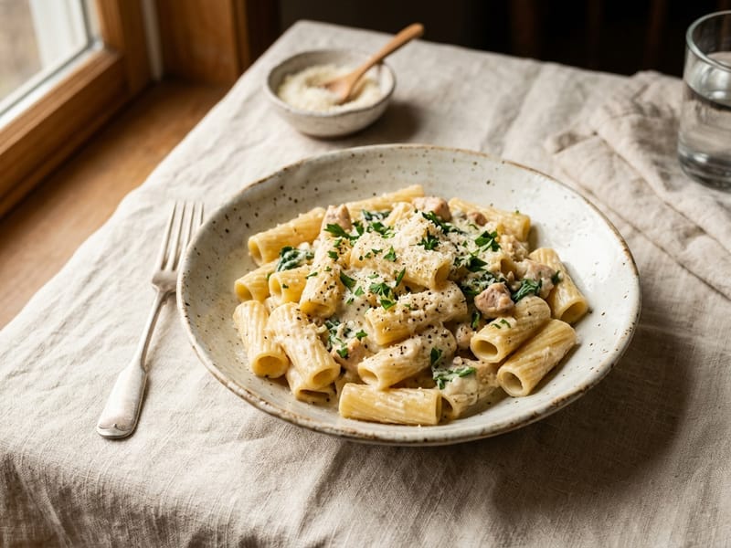 High Protein Cottage Cheese Pasta