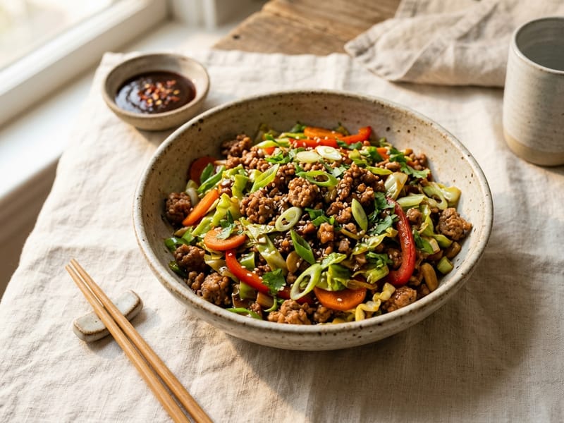 Hoisin Pork and Cabbage Stir Fry