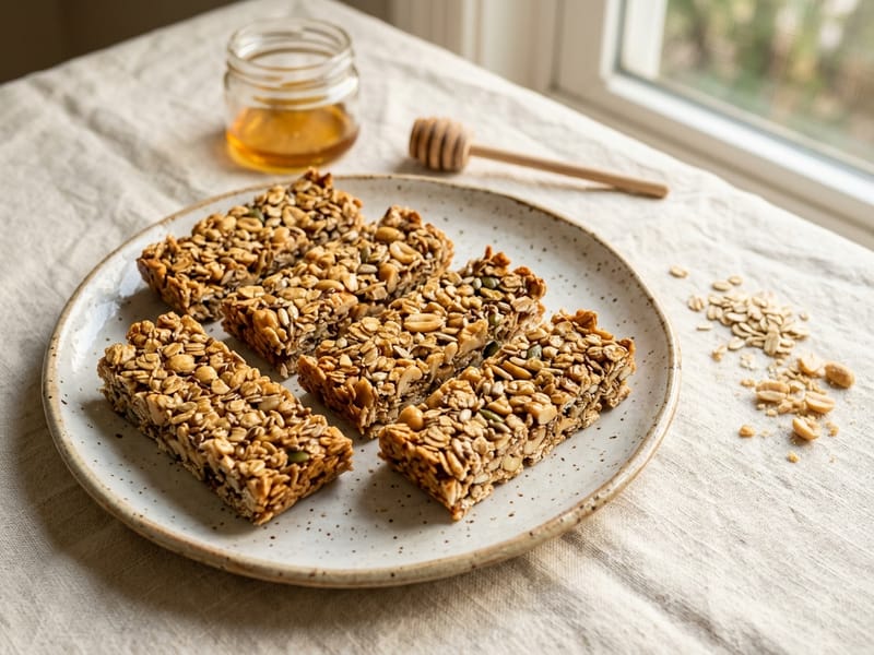Honey Peanut Granola Bars