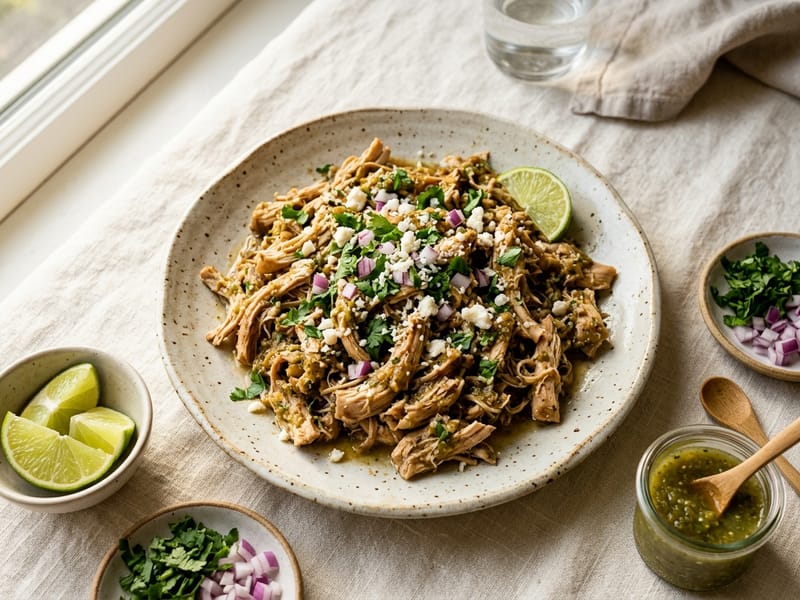 Instant Pot Salsa Verde Shredded Chicken