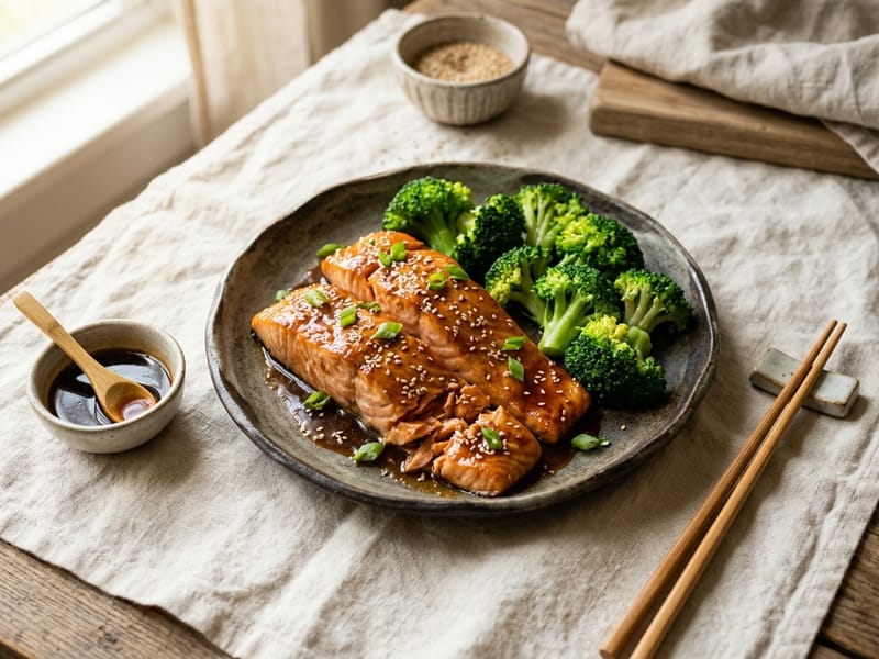 Instant Pot Teriyaki Salmon and Broccoli
