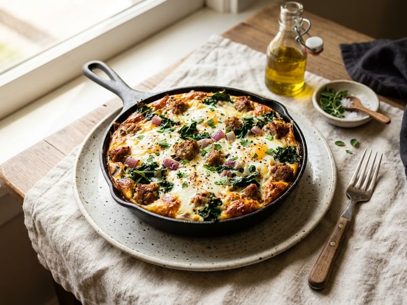 Italian Sausage and Kale Breakfast Bake