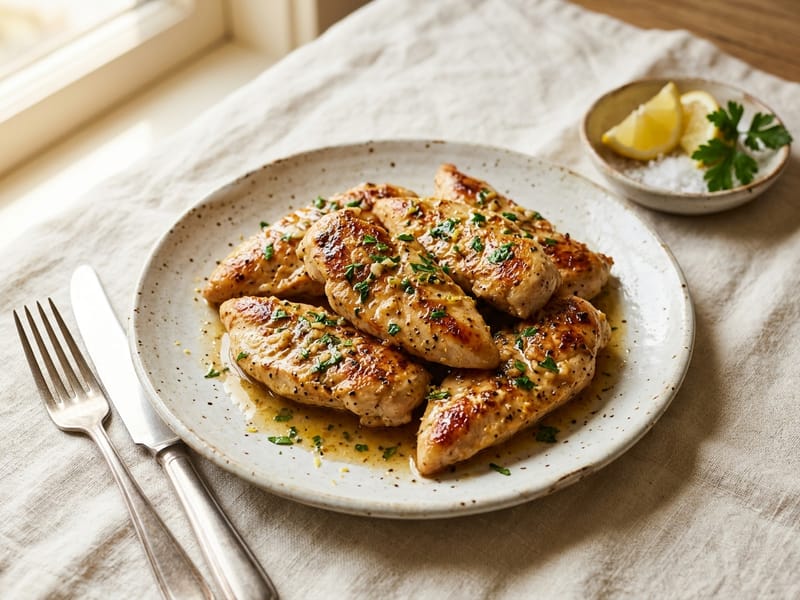 Lemon Garlic Butter Chicken Tenders