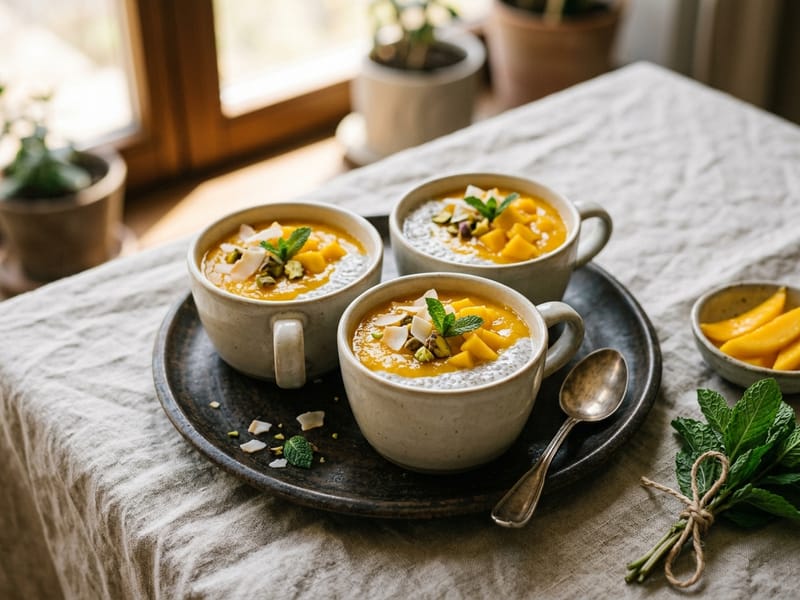 Mango Coconut Chia Breakfast Cups
