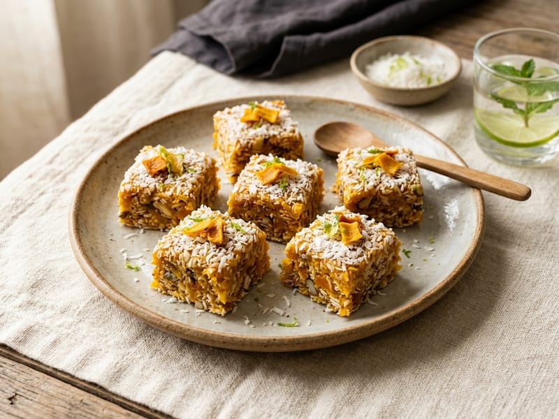 Mango Coconut Energy Squares