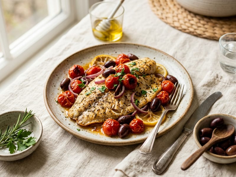 Mediterranean Baked Tilapia