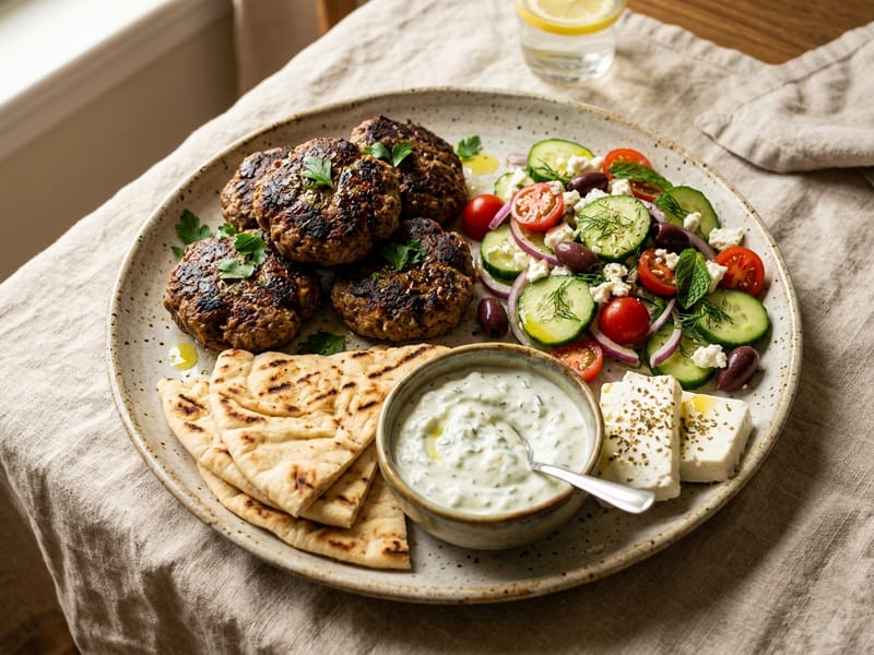 Mediterranean Gyro Style Lamb Platter