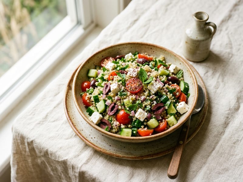 Mediterranean Quinoa and Feta Salad