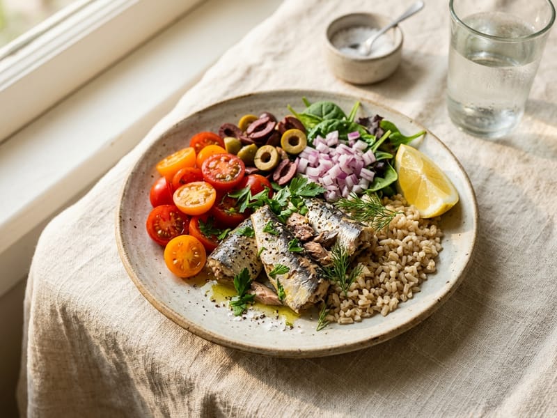 Mediterranean Sardine And Tomato Bowl