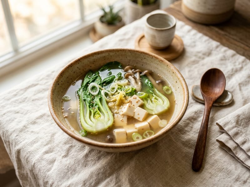 Miso Ginger Tofu Soup