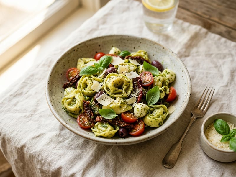 Pesto Tortellini Pasta Salad