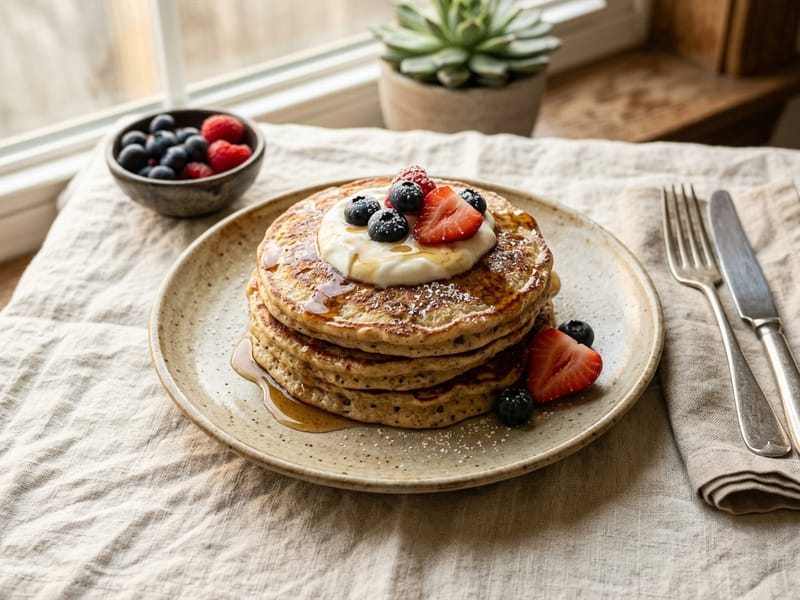 Cottage Cheese Protein Pancakes