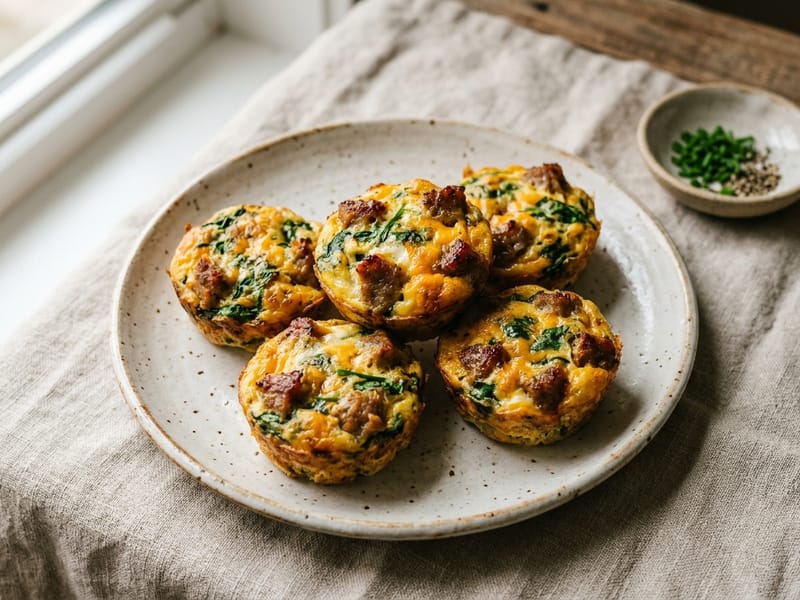 Protein Packed Sausage And Egg Bites