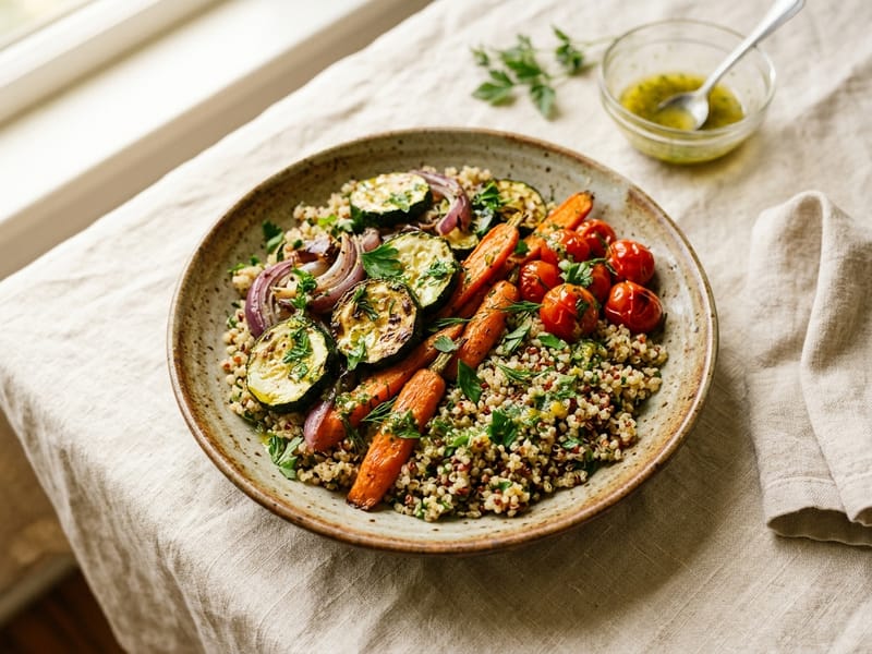 Quinoa and Roasted Vegetable Power Bowl
