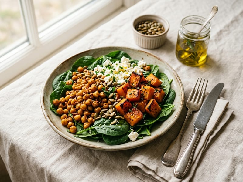 Roasted Butternut Squash And Chickpea Bowl