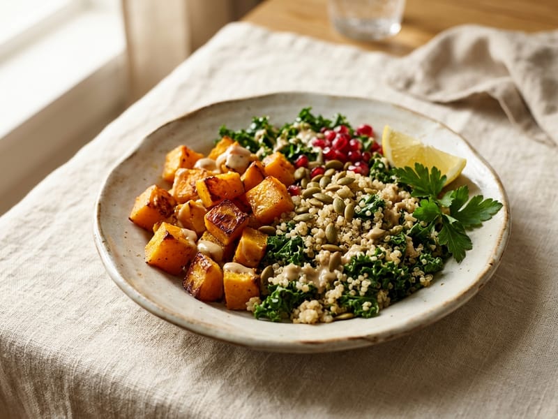 Roasted Butternut Squash Quinoa Bowl