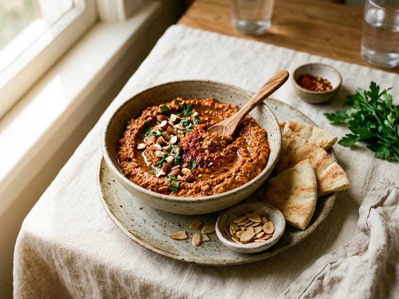 Roasted Red Pepper and Almond Dip