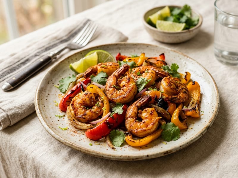 Roasted Shrimp And Peppers