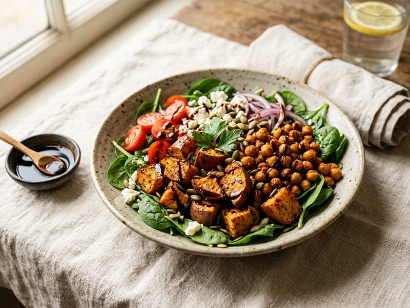 Roasted Sweet Potato And Chickpea Bowl