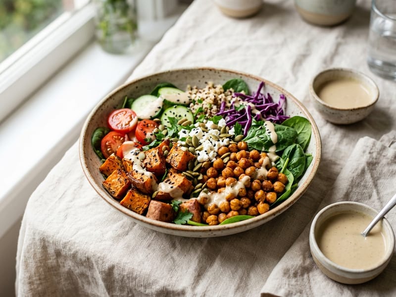 Roasted Sweet Potato and Chickpea Power Bowl