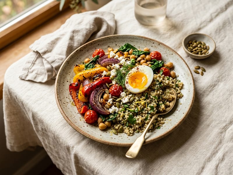 Roasted Vegetable Breakfast Quinoa