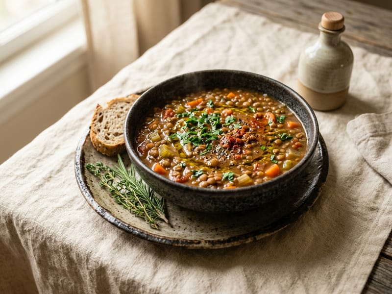 Rustic Mediterranean Lentil Stew