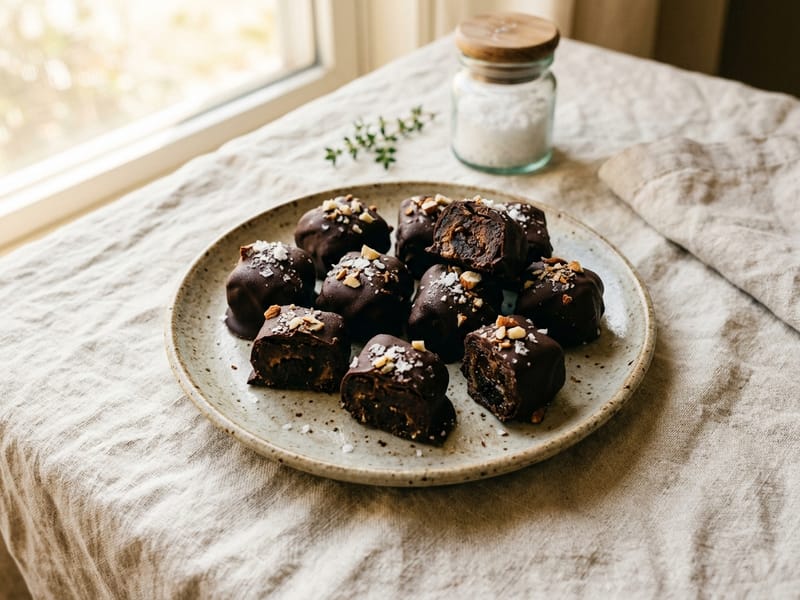Salted Chocolate Date Bites