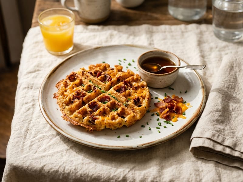 Savory Bacon Cheddar Waffles