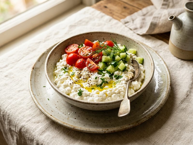 Savory Cottage Cheese Bowl